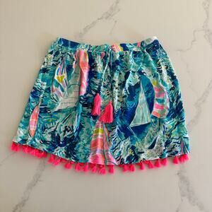 Lilly Pulitzer Palma Tube Strapless Top in Hay Bay Bay, Womens Medium